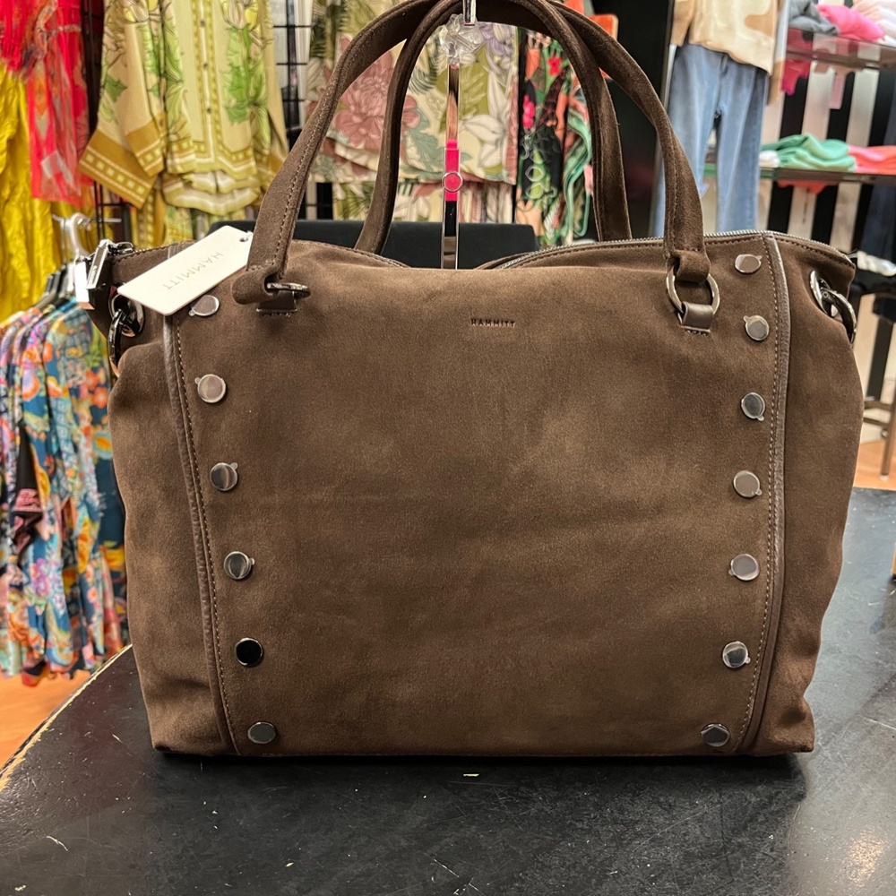 Hammitt Large Daniel in Espresso Suede NWT